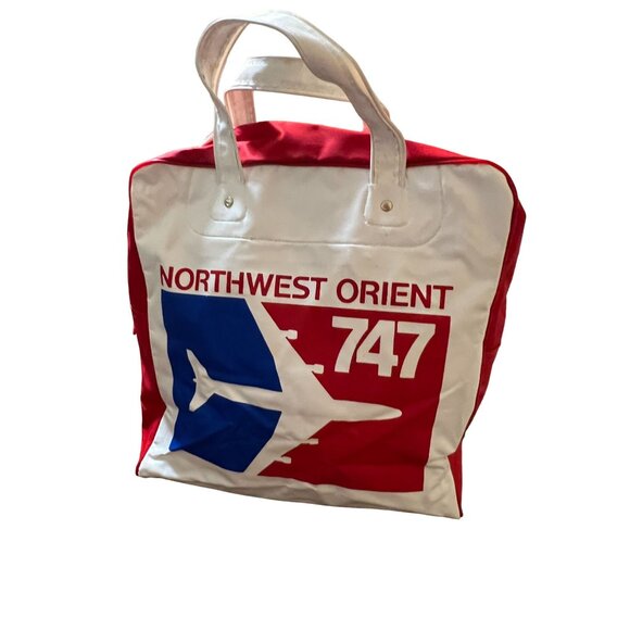 Land O Lakes Butter Tote Bag Live It Up Northwest Orient 747 Zipper Closure - Picture 3 of 6